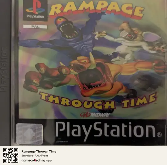 Rampage Through Time PlayStation, PAL box front