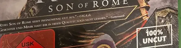 Ryse: Son of Rome, the USK square on its front