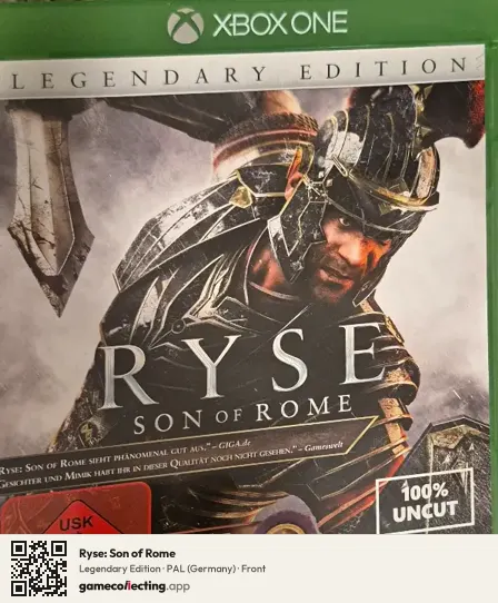 Ryse: Son of Rome Xbox One, Germany box front