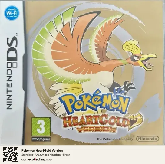 Pokémon HeartGold Version Nintendo DS, United Kingdom box front