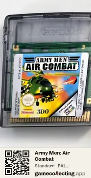 Army Men: Air Combat Game Boy Color, PAL cartridge label