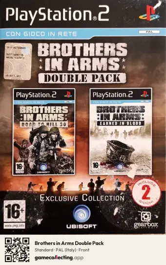 Brothers in Arms Double Pack PlayStation 2, Italy box front