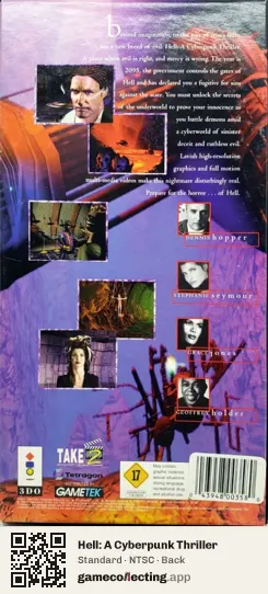 Hell: A Cyberpunk Thriller 3DO Interactive Multiplayer, NTSC box back