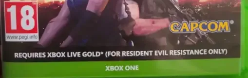 Resident Evil 3, the PEGI square on its front