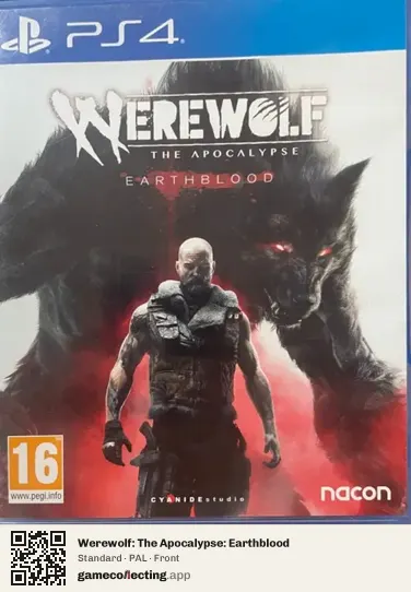 Werewolf: The Apocalypse: Earthblood PlayStation 4, PAL box front
