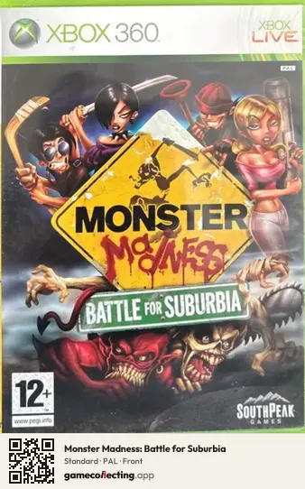 Monster Madness: Battle for Suburbia Xbox 360, PAL box front