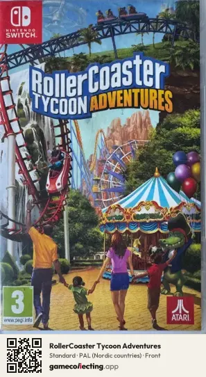 RollerCoaster Tycoon Adventures Nintendo Switch, Nordic countries box front