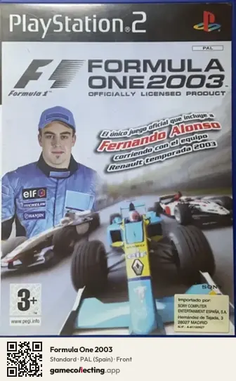 Formula One 2003 PlayStation 2, Spain box front