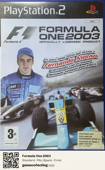 Formula One 2003 PlayStation 2, Spain box front