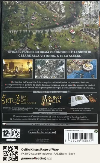 Celtic Kings: Rage of War Computer, Italy box back