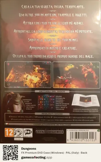 Dungeons Computer, Italy box back