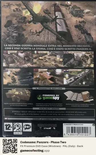 Codename: Panzers - Phase Two Computer, Italy box back