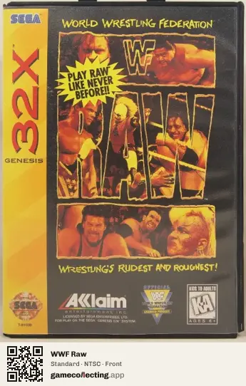 WWF Raw Sega 32X, NTSC box front
