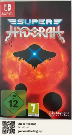 Super Hydorah Nintendo Switch, PAL box front