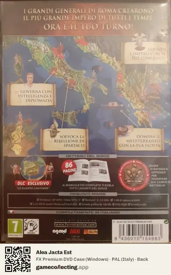 Alea Jacta Est Computer, Italy box back