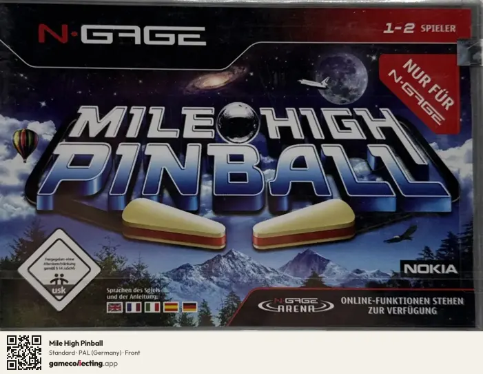 Mile High Pinball Nokia N-Gage, Germany box front