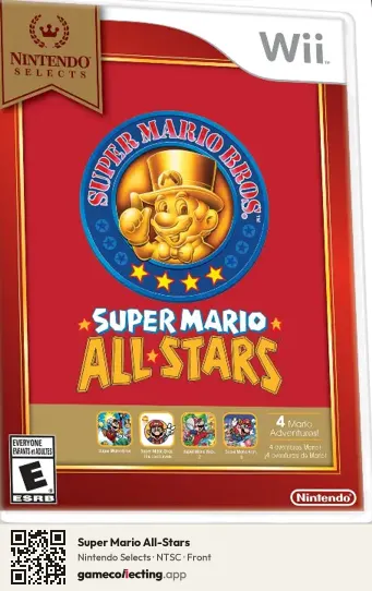 Super Mario All-Stars Nintendo Wii, NTSC box front