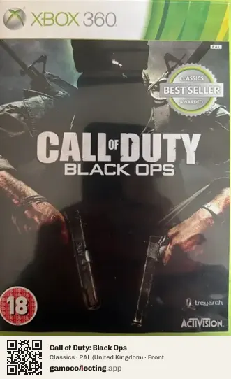 Call of Duty: Black Ops Xbox 360, United Kingdom box front