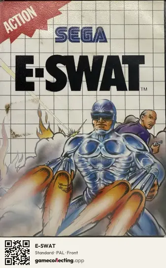 E-SWAT Sega Master System, PAL box front