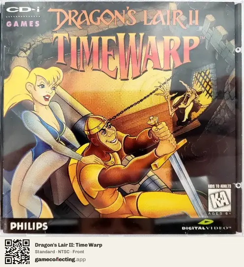 Dragon's Lair II: Time Warp Philips CD-i, NTSC box front
