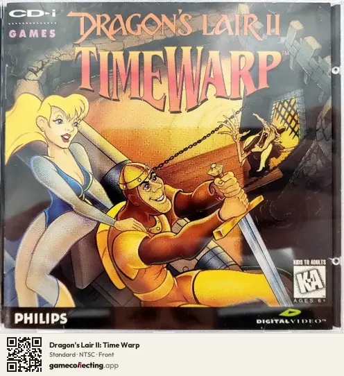 Dragon's Lair II: Time Warp Philips CD-i, NTSC box front