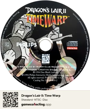 Dragon's Lair II: Time Warp Philips CD-i, NTSC disc
