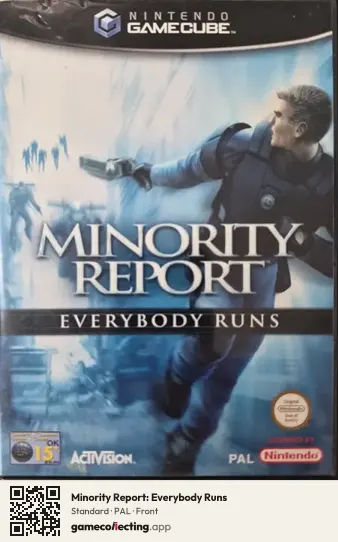 Minority Report: Everybody Runs Nintendo GameCube, PAL box front