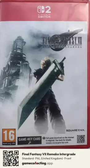 Final Fantasy VII Remake Intergrade Nintendo Switch 2, United Kingdom box front