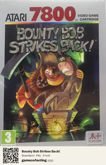 Bounty Bob Strikes Back! Atari 7800, PAL box front