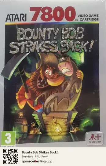 Bounty Bob Strikes Back! Atari 7800, PAL box front