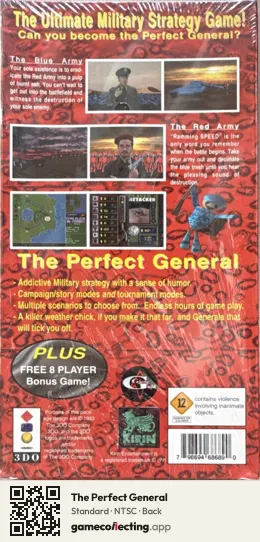 The Perfect General 3DO Interactive Multiplayer, NTSC box back