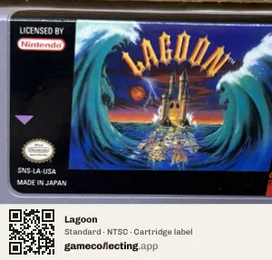 Lagoon Super Nintendo Entertainment System, NTSC cartridge label