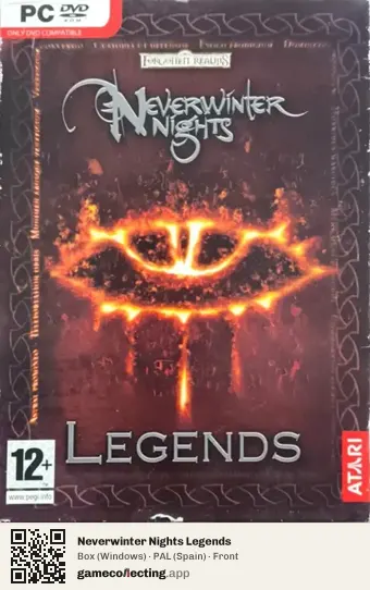 Neverwinter Nights Legends Computer, Spain box front