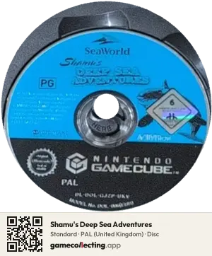 Shamu's Deep Sea Adventures Nintendo GameCube, PAL disc