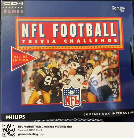 NFL Football Trivia Challenge '94/'95 Edition Philips CD-i, NTSC box front