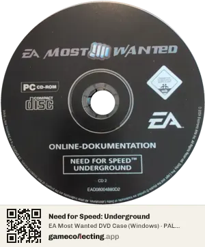 Need for Speed: Underground Computer, PAL disc