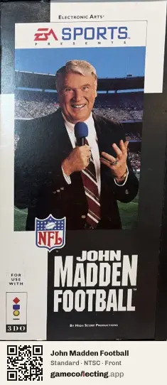 John Madden Football 3DO Interactive Multiplayer, NTSC box front