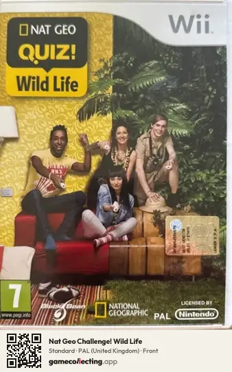Nat Geo Challenge! Wild Life Nintendo Wii, United Kingdom box front