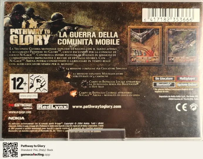 Pathway to Glory Nokia N-Gage, Italy box back