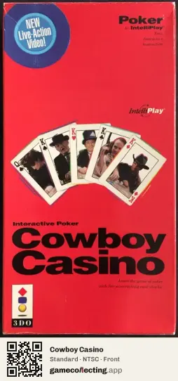 Cowboy Casino 3DO Interactive Multiplayer, NTSC box front