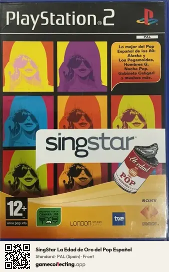 SingStar La Edad de Oro del Pop Español PlayStation 2, Spain box front