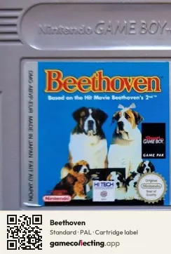 Beethoven Game Boy, PAL cartridge label