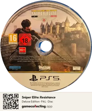 Sniper Elite: Resistance PlayStation 5, PAL disc