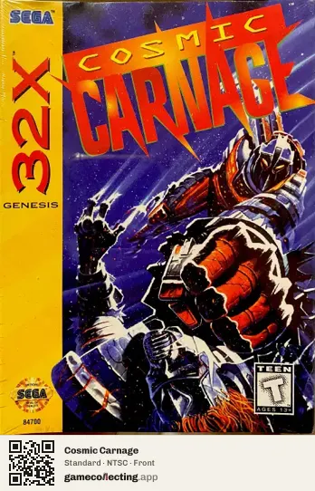 Cosmic Carnage Sega 32X, NTSC box front