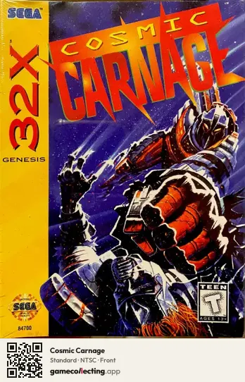 Cosmic Carnage Sega 32X, NTSC box front