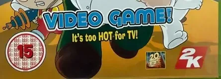 Family Guy Video Game!, the BBFC circle on its front