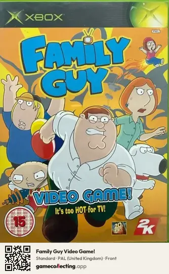 Family Guy Video Game! Xbox, United Kingdom box front