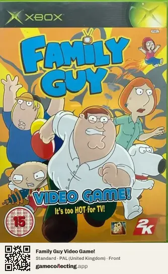 Family Guy Video Game! Xbox, United Kingdom box front