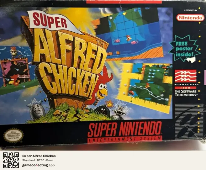 Super Alfred Chicken Super Nintendo Entertainment System, NTSC box front