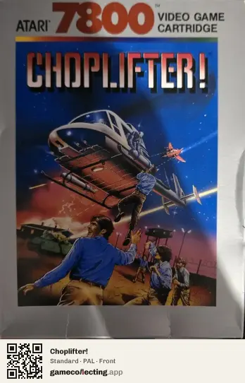 Choplifter! Atari 7800, PAL box front